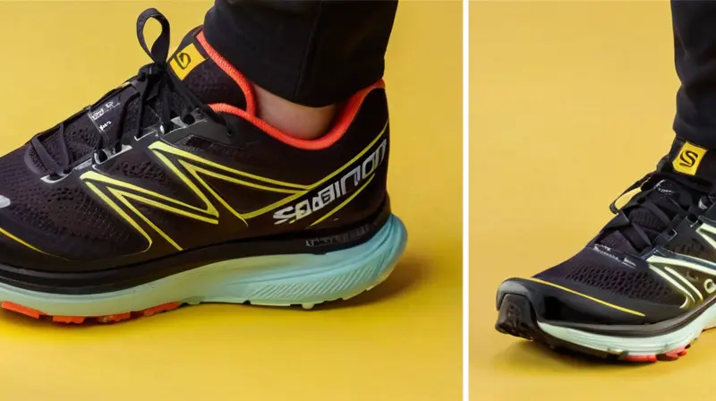 La imagen muestra un detalle del Salomon Aero Glide 2 con su suela EnergyFoam destacada