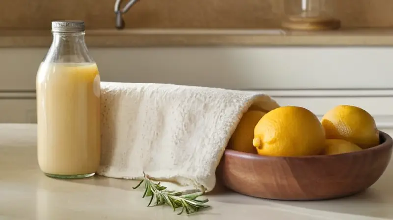 Una mesa de cocina desgastada alberga objetos y objetos varios con detalles de texturas y luces delicadas