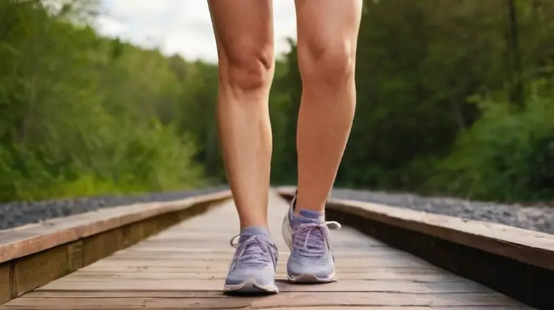 Una joven con la ropa de deporte arrugada se mantiene en una posición tensa