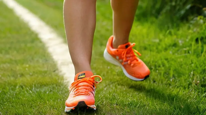 Un joven atleta corre hacia la meta, rodeado de una escena de paisaje vegetal en un atardecer solemne