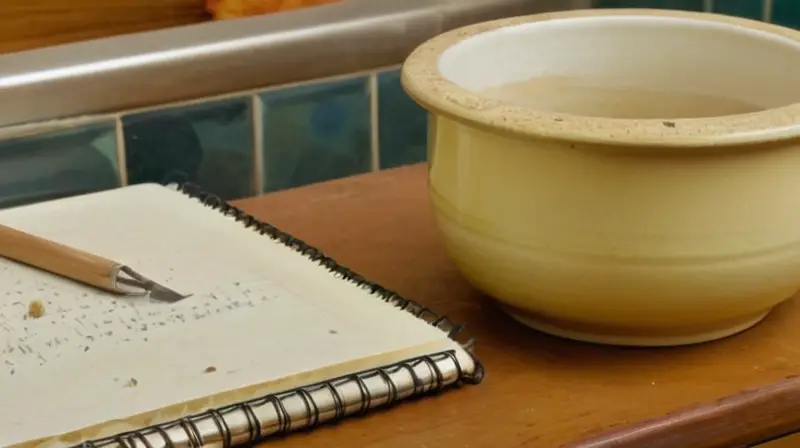 La escena de la cocina muestra un espacio familiar y acogedor con detalles arrugados y desgastados