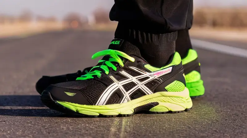 Los tacones desgastados del zapato Asics Gel-Contend 5 destilan detalles en su superficie desgastada