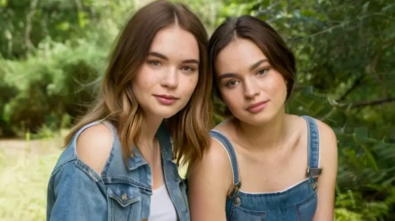 La imagen muestra a tres chicas vestidas de manera trendi en un entorno exterior soleado