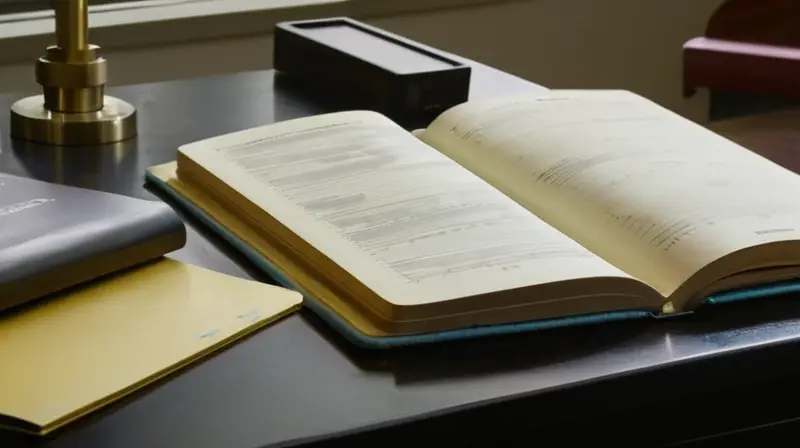 Un escritorio negro y pulido, con unos libros de medicina al lado y un ordenador, cuenta la escena de estudio tranquila