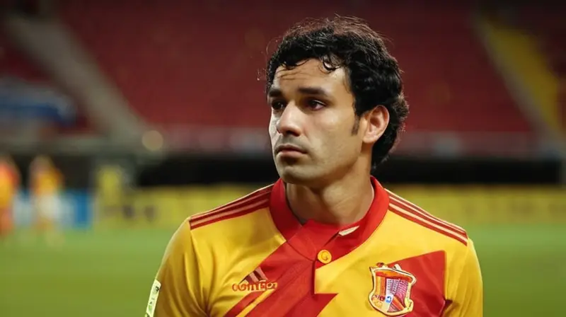 Diego García aparece en la foto con un rostro exhausto y expresión enfocada mientras usa el uniforme de España