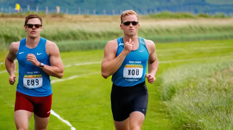 Los hermanos Ingebrigtsen, Henrik y Filip, se preparan para una sesión de entrenamiento en un campo de atletismo bañado por la serenidad de la mañana