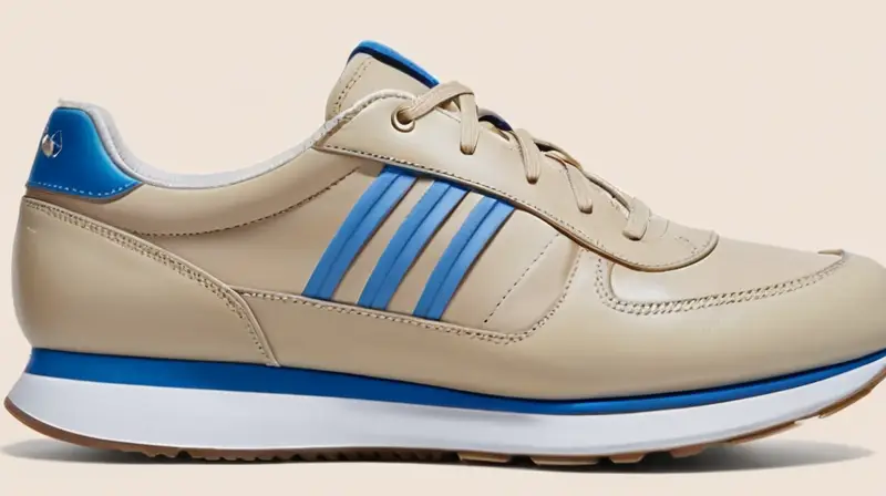 Los zapatos Karacal tienen una superficie lisa con un cuero beige y estructura rígida en el talón