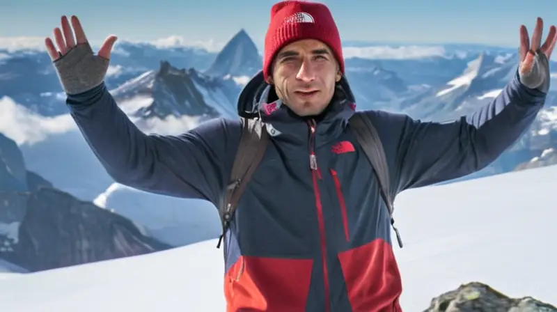 Kilian Jornet se encuentra en una plataforma del pico de la cara norte del Matterhorn