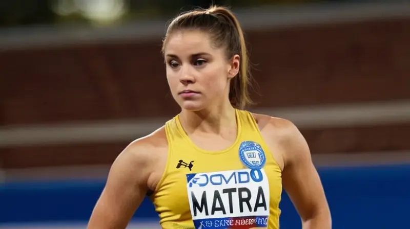 La foto muestra a una joven mujer deportista