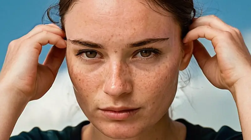 El atleta tiene cara tensa con cejas arqueadas y ojos cansados, rodeado de un gesto de sudor y el sol en su rostro