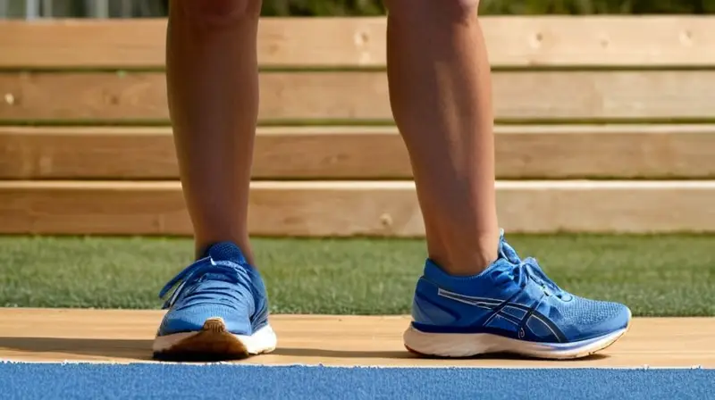 Un joven atleta se inclina en una postura crouched sosteniendo un largo Palo de Ateo entre sus manos apretadas y mira adelante con fijeza