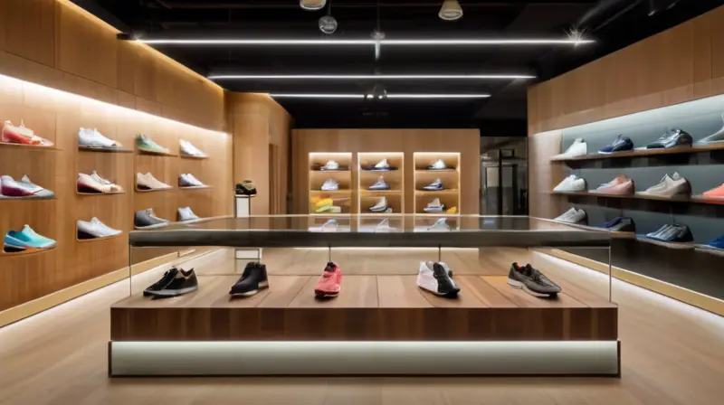 La tienda de Nike es un edificio refrescante que combina estructuras modernas con detalles inspiradores y elementos decorativos