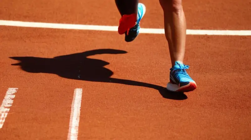 El atleta se esfuerza con músculos tensos y sudoroso