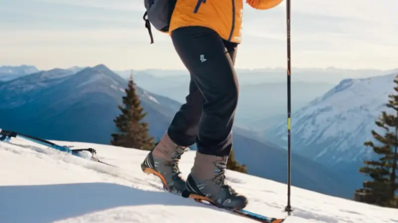 Una persona vestida con ropa de invierno se encuentra en un entorno invernal idílico