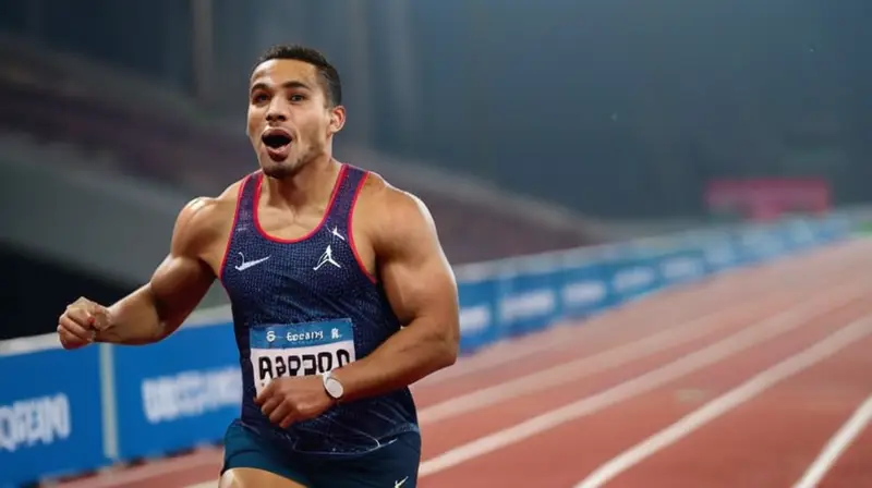 Pedro Pablo Pichardo y Jordan Díaz se ven estirando sus músculos en un entorno minimalista cercano a un tramo para saltar obstáculos