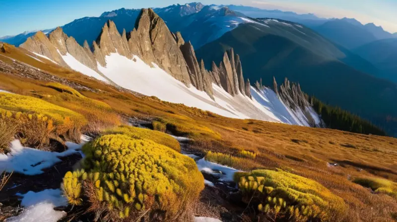 La majestuosidad del Pic D Arriel se destaca en el paisaje, con su granito rugoso y niebla matizada que envuelve los picos montañosos