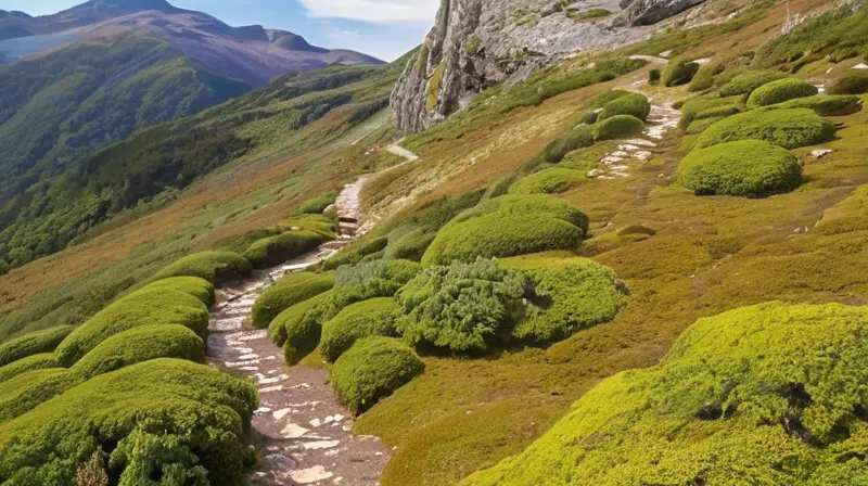 Un paisaje montañoso con nevados, bosques densos y senderos de aventura