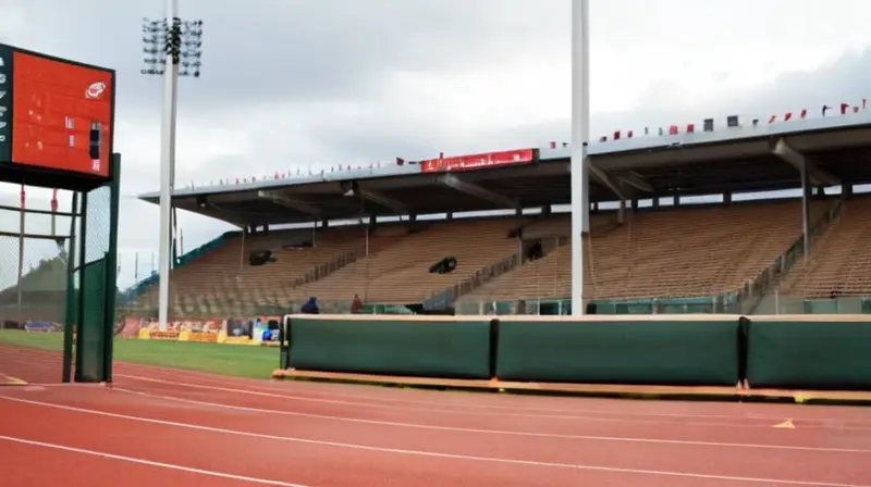 Un circuito de atletismo español está lleno de detalles deportivos y visuales con una atmósfera viva