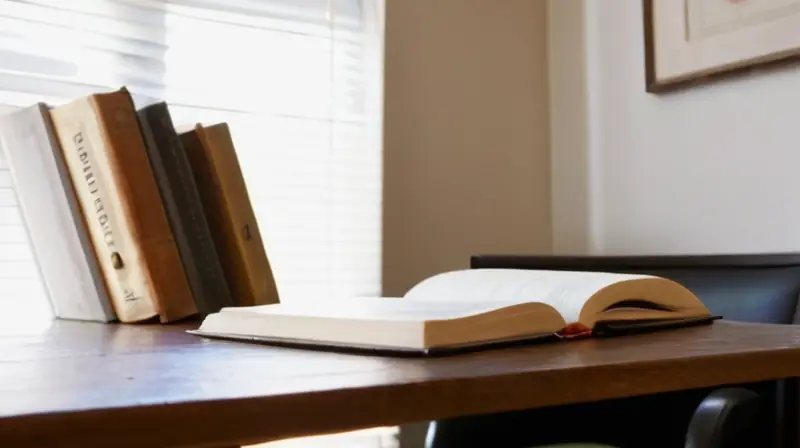 Un profesional escribiendo a la luz suave de un sofocito en un escritorio lujoso con mueble antiguo