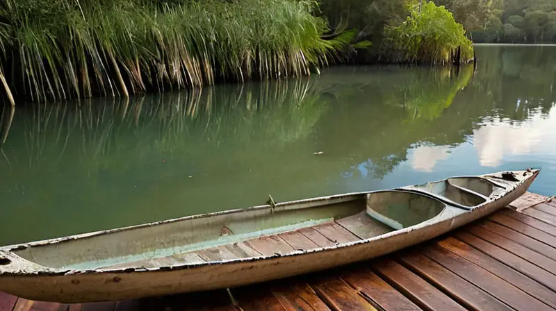 Un paisaje tranquilo y solitario en un río australiano