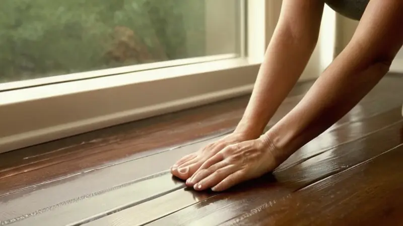 Una mujer descansada con sus pies calzados y manos apretadas alrededor de algunas zapatillas de correr, reflejando su esfuerzo y determinación