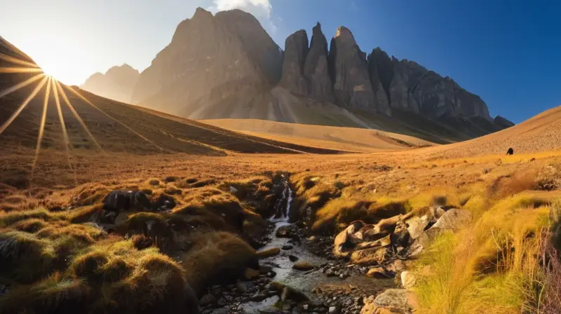 Una serranía se extendía hasta el horizonte con montañas que gradualmente subían a grandes alturas