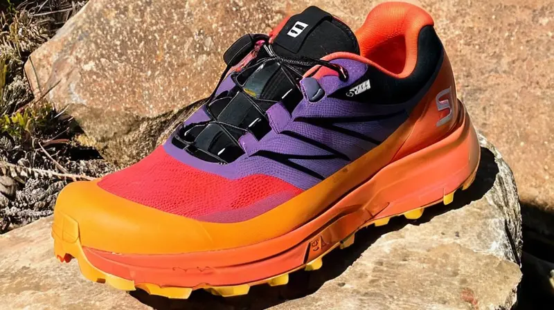 El zapato de montaña Salomon Slab Sense 8 tiene un sólido sistema de amortiguación y calzado agresivo