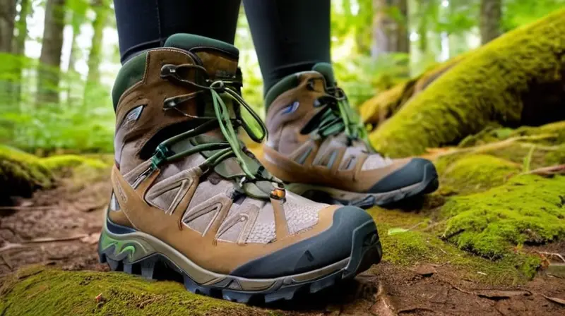 Un bosque con un suelo cubierto de lodo y follaje denso bajo una luz cálida y dorada