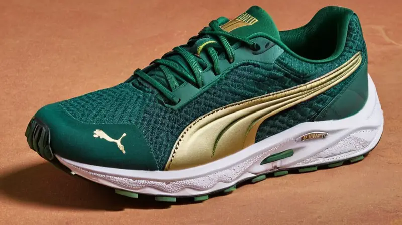 Las zapatillas de running Puma Voyage 3 Nitro presentan un estado de uso extenso con detalles como rasguños y desgaste en la parte inferior